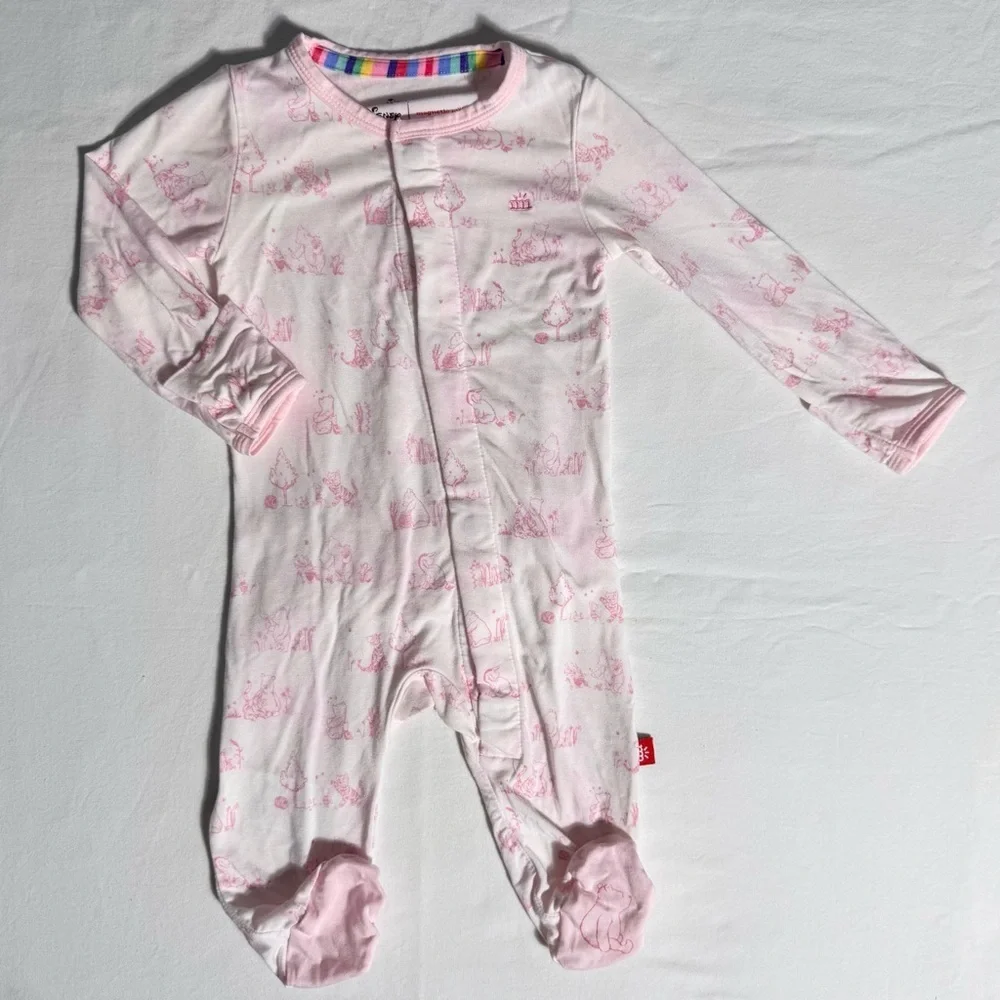 Magnetic Me Disney Footie Girls 0-3M Winnie the Pooh Sweeter Than Honey Sleeper